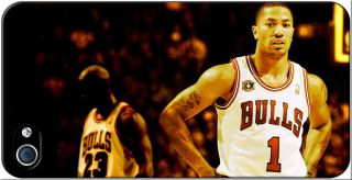 Derrick Rose and Michael Jordan Chicago Bulls 1 iPhone 4 4S Case