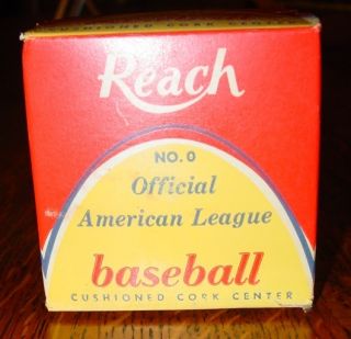 Reach Joe Cronin No 0 Official Baseball Original Box Ball Unopened