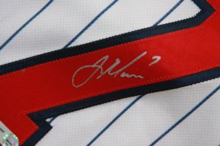 Joe Mauer Autographed Home White Pinstripe Jersey Minnesota Twins MLB