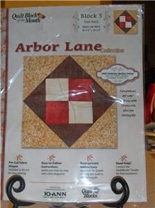 Joann Arbor Lane Quilt Block of The Month Block 5 Cotton Fabric Pre