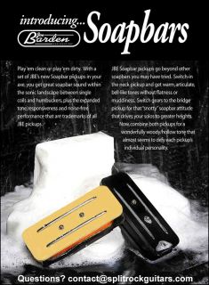 Joe Barden Soapbars P90 Size Set Cream Pickups USA Made