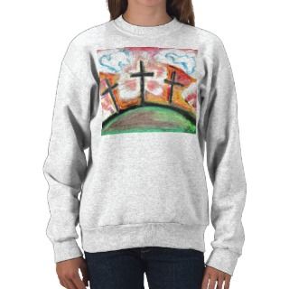 Jesus Loves You Oil Pastel by Levi Glassrock Pullover Sweatshirts