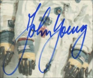 John Young Signed Apollo 10 Crew Picture