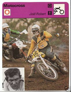 Joel Robert Motocross 1977 France SPORTSCASTER Card