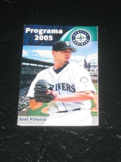  Seattle Mariners 2005 Pocket Schedules with Joel Pineiro on the cover