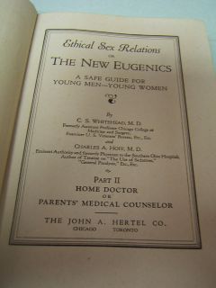 The New Eugenics Parents Medical Counselor 1929