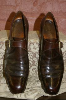 John Lobb Brown Leather Buckle Shoes 2410
