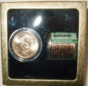 13 $1 John Adams Gold Presidential Dollar Uncirculated Coin Roll Set