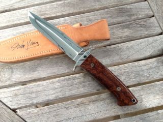 John Young Custom Knife Fancy Pin Fighter New