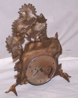 Antique Cast Iron Figural Dog House Clock Works