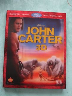 JOHN CARTER 3D Blu Ray Lenticular Slipcover NO MOVIE DISC See Details