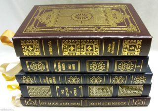  Easton Press Books Lot Rebecca John Donne Homer Of Mice Men Wuthering