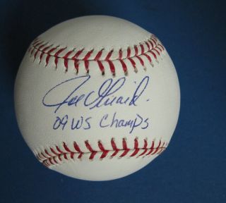 Joe Girardi Yankees Autographed Signed Baseball Insc 09 WS Champs PSA DNA  