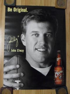 NFL Football Poster Coors John Elway Denver Broncos  