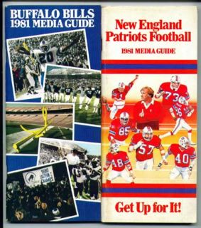1981 NEW ENGLAND PATRIOTS Media Guide Grogan Hannah  