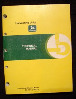 John Deere 3940 3950 3960 3970 3955 3975 Forage Harvester Units Technical Manual  