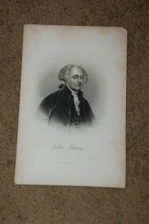 Beautiful Rare Vintage John Adams Etching Unmounted 10 L x 6 5 W   