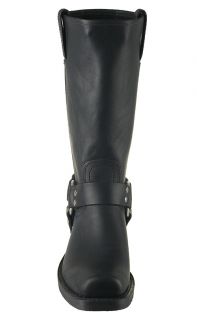 Frye Womens Boots 12R Harness Black Leather 77300 1 Sz 6 M  