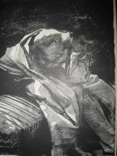 RARE John Singer Sargent "Study of A Young Man" Lithograph  