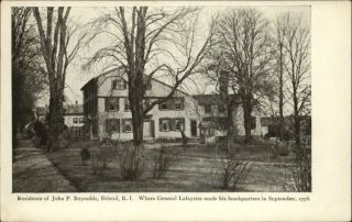 Bristol RI John P Reynolds Residence c1905 Postcard  