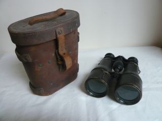 Colmont Paris WW1 Binoculars Military Field Gear 1916 John Bennett Green Case  