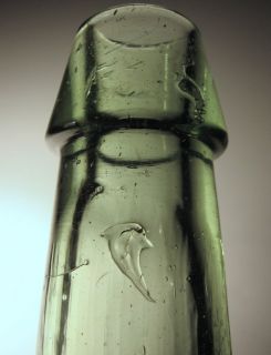 CITRON YELLOW GREEN DEMIJOHN CARBOY Hand Blown Glass Bottle Jug Demi John Peen V  