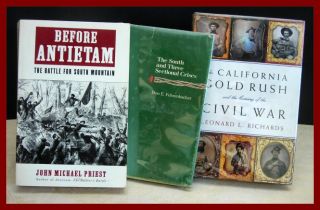 Civil War 3 Book Lot Calif Gold Rush Antietam More Illust Maps Dustjackets  