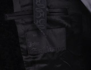 ISW RARE John Galliano Black Velvet Sport Jacket 36R 36 R  