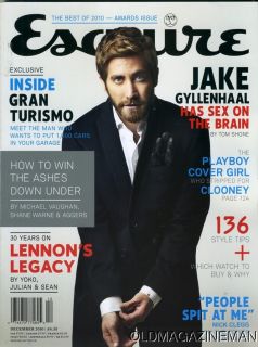 Jake Gyllenhaal British Esquire December 2010 Tony Ward John Lennon Simon Amstel  