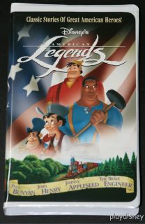 Disney American Legends VHS John Henry Paul Bunyan Johnny Appleseed  