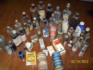 Antique Medicine Bottle Pharmacist Lot Eli Lilly John Wyeth Smart Weed Morphine  