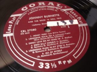 Rockabilly Johnny Burnette Rock Roll Trio Coral 57080 Clean Vinyl DG 1st Press  