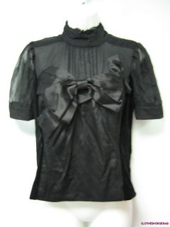 Jon Velvet Silk Bow Shirt Size 6 $308  