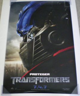 Transformers Protect Movie Poster SS Orig Spanish 27x40  