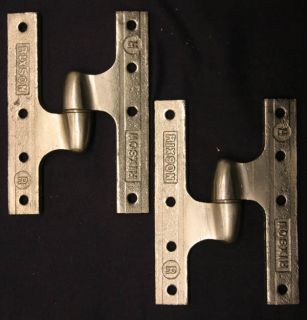 Pair 3 5 x5 Antique Door Nickel Cast Brass Lift Off Loose Joint Hinges Right  