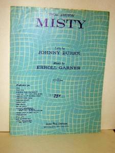 Misty Sheet Music 1955 Crisp Clean Copy  