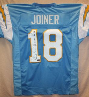 Charlie Joiner Autographed San Diego Chargers Blue Jersey Authenticated AAA  