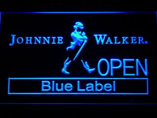 060 B Johnnie Walker Whiskey Open Bar Neon Light Sign  