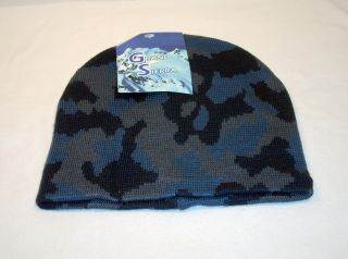 Men's Grand Sierra Knit Camouflage Beanie Hat Cap Ski  