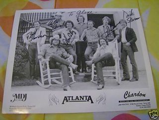 Signed Portrait "Atlanta" Countryband UACC J Foxworthy  