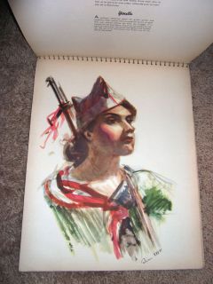 1936 Estampes de La Revolucion Espanola Militant Watercolors Sim Jose Luis Vila  