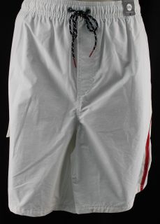 Tommy Hilfiger New Mens White Swimwear Trunks Board Shorts Sz XXL Ret $59 50  