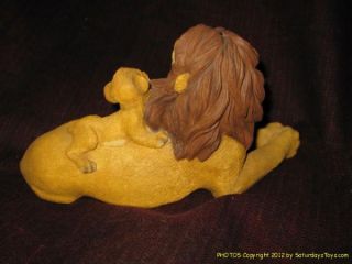 1995 Sandra Brue Lion King Signed Figurine Simba Mufasa in Orig Box Walt Disney  