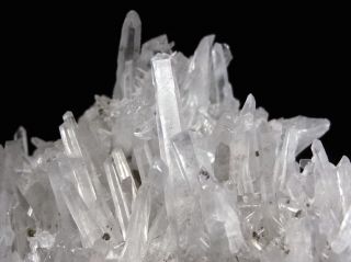 Hand Size Needle Quartz Crystal Cluster with Chalcoyrite Bits  
