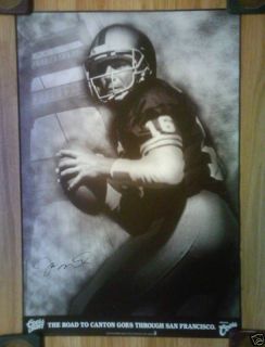 NFL Football Poster Coors Joe Montana SF 49ers Canton  