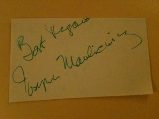 Joseph Mankiewicz d 1993 actor Signed cut Autograph  