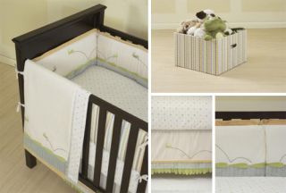 New Kenneth Brown Jumping for Joy Crib Set Grasshoppers  
