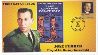 JVC Cachets 2012 Jose Ferrer Issue 'The Caine Mutiny' First Day Cover FDC  