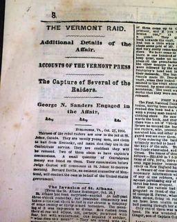 Battle of Cedar Creek Philip Sheridan vs Jubal Early 1864 Civil War Newspaper  