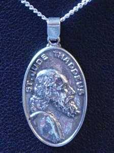 0507 Silver Saint Jude Thaddeus Pendant Charm Jewelry  